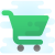 Green e-commerce shopping cart icon in Leominster, MA